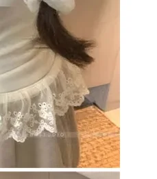 

Korean Sweet Lace Blouse Women Long Sleeve Elegant Gentle Bow Shirt Deep V Neck Ruffled Slim Sexy Preppy Style Fashion Top