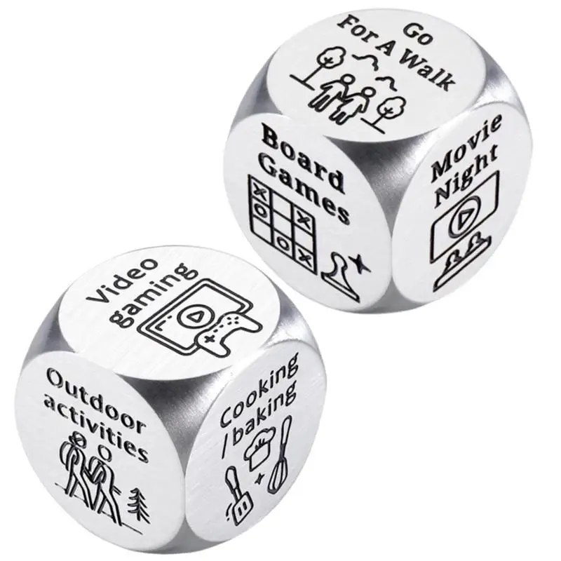 Decision Dice Game Date Night Creative Dice Game Couples Decision Dice Game Accessories Ideas Funny Steel Novelty Toys For