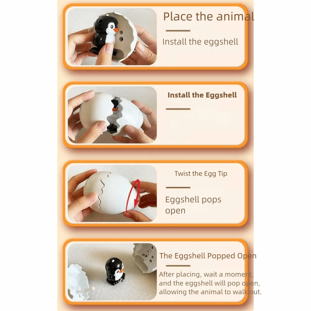Mécanisme créatif d'enroulement d'œuf rebondissant, dessin animé, Action de marche en plastique, œuf de Capybara, ornement décoratif