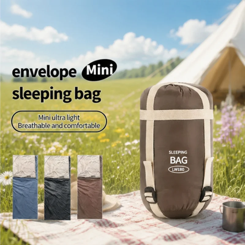 

Lightweight Compact Camping Sleeping Bag Ultralight Travel Sleeping Sack Soft Cotton Envelope Design for Hiking Trekking Picnic