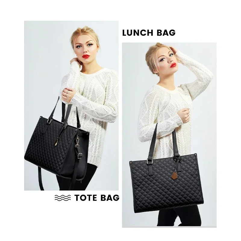 

Portable Lunch Tote Bag Women Multi Purpose Insulated Lunch Shoulder Pouch Makeup Bag Durable Waterproof Big Travel Bag