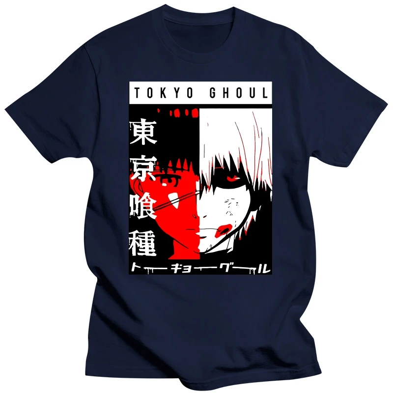 Tokyo Ghoul T Shirt Men Cotton Tshirt Graphic Tee Short Sleeve Japan Harajuku Anime Manga Tshirt Streetwear Kaneki Ken T-shirt