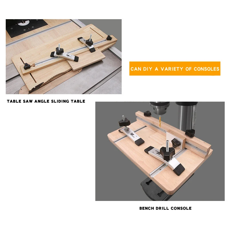 Imagem -04 - Alumínio t Track Miter Saw Guide Rail t Slot Tracks Medidor de Trilha Slot Chute Miter Bar Slider Ferramentas para Trabalhar Madeira