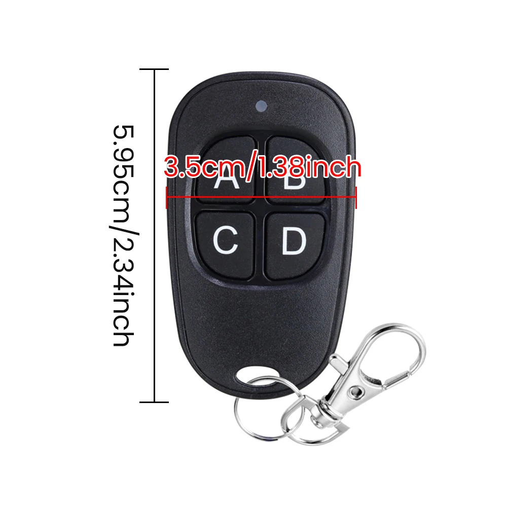 Universal 433MHz Remote Control Wireless 4 Keys Copy Remote Control Cloning Garage Door Remote Control Duplicator Key