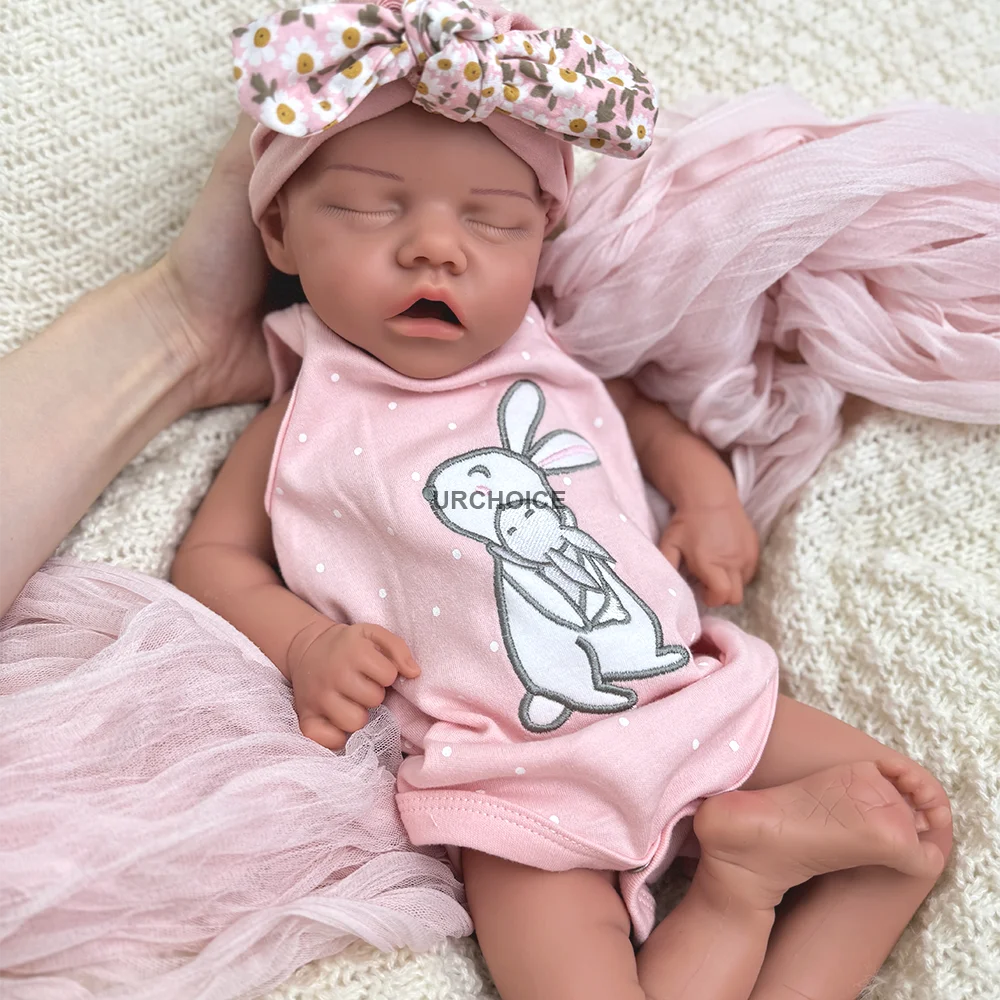 

18-дюймовая реалистичная кукла реборн, мягкая силиконовая кукла для новорожденных ручной работы для художественных коллекционеров и детей от 3 лет, рождественские/пасхальные подарки