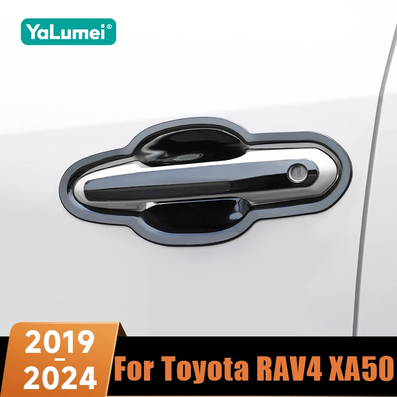 Für Toyota RAV4 XA50 2019 2020 2021 2022 2023 2024 Hybrid Edelstahl Autotürgriff-Abdeckung Dekor-Zierleiste Zubehör