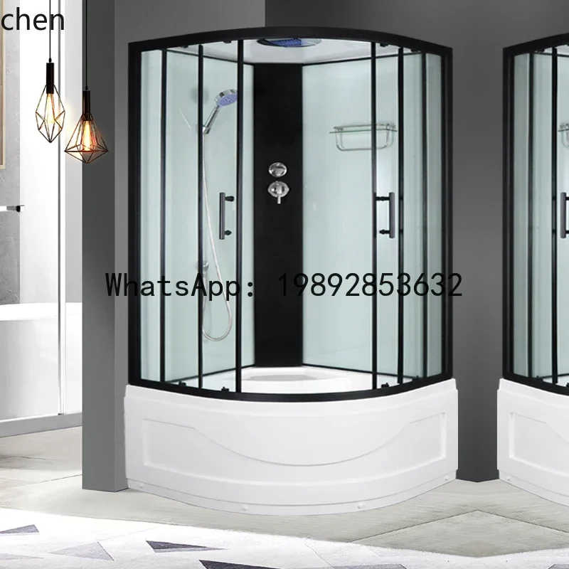 

HT integrated bathroom shower room integrated bathtub steam glass partition arc fan bath