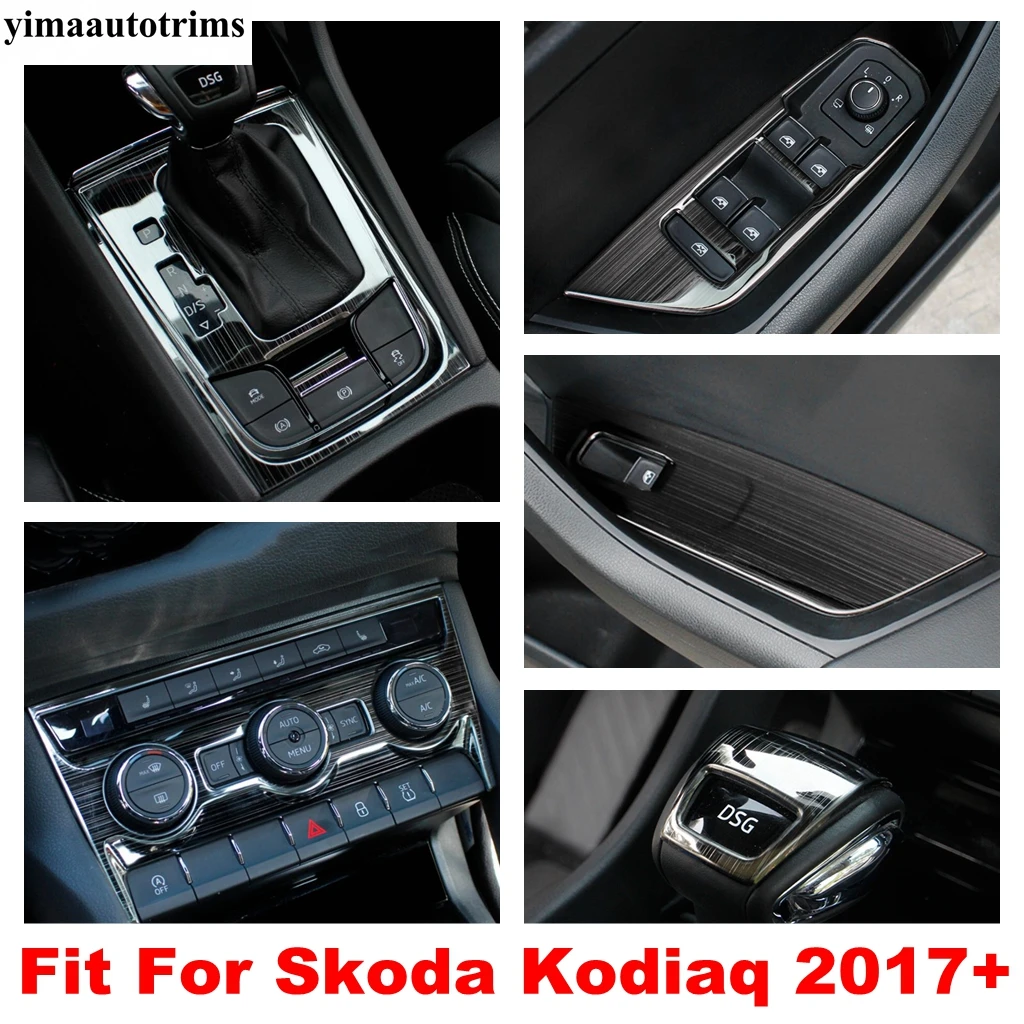 

Window Lift / Gear Panel / Shift Head Knob / Central Control AC Air Frame Cover Accessories Interior For Skoda Kodiaq 2017 -2023