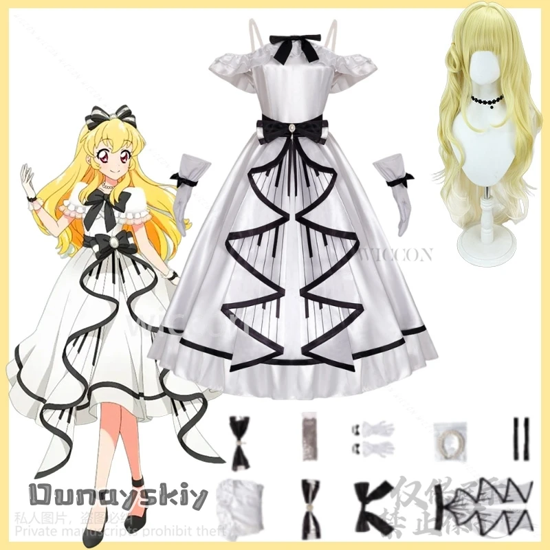 

Hoshimiya Ichigo Aikatsu！anime Cosplay Costume Concert Stage Dance Dress Performance White Lolita Wigs Halloween Cos SUITS