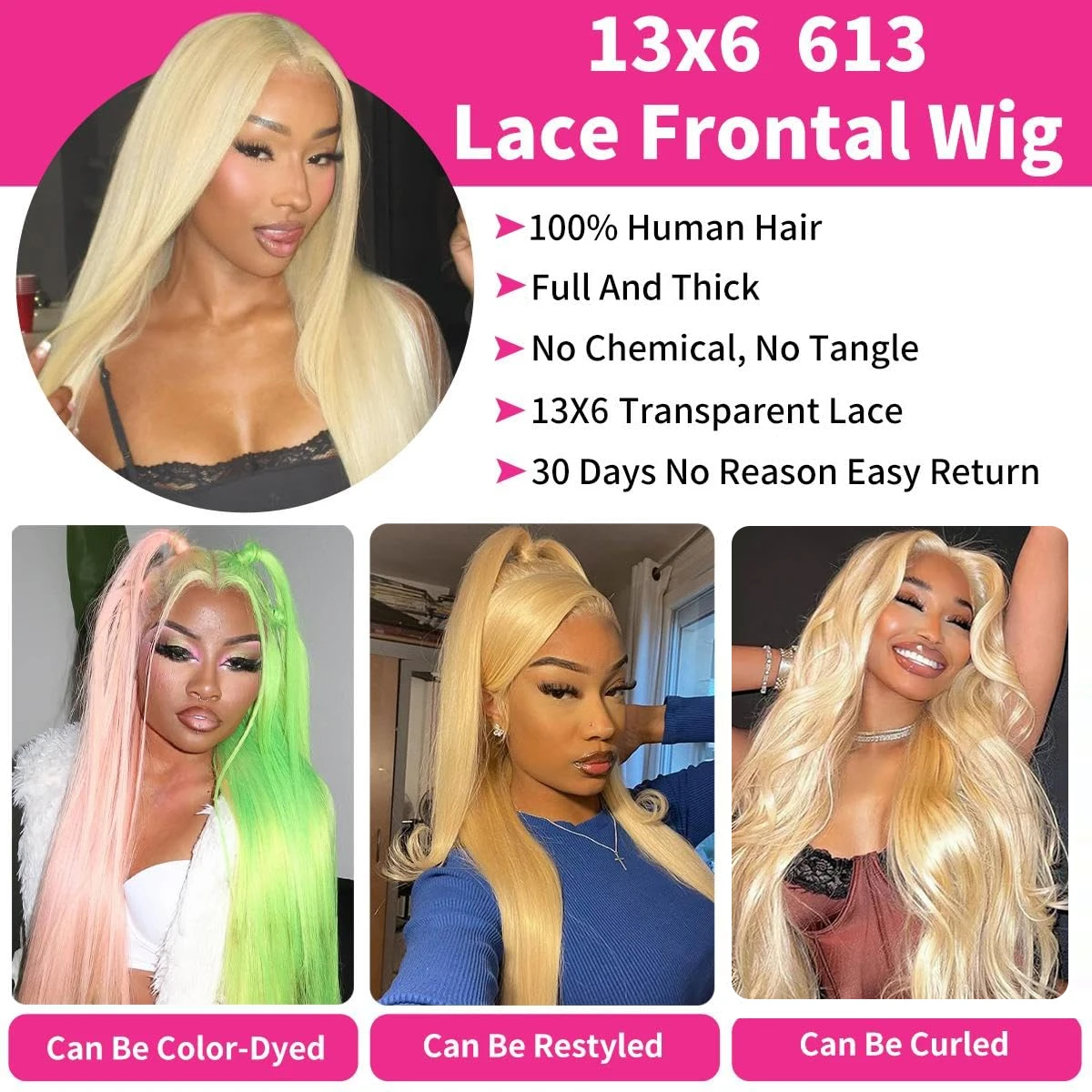 613 Hd Lace Frontal Wig 13x6 Blonde Lace Front Human Hair Wigs Brazilian Bone Straight 13X4 Transparent Lace Wigs for Women