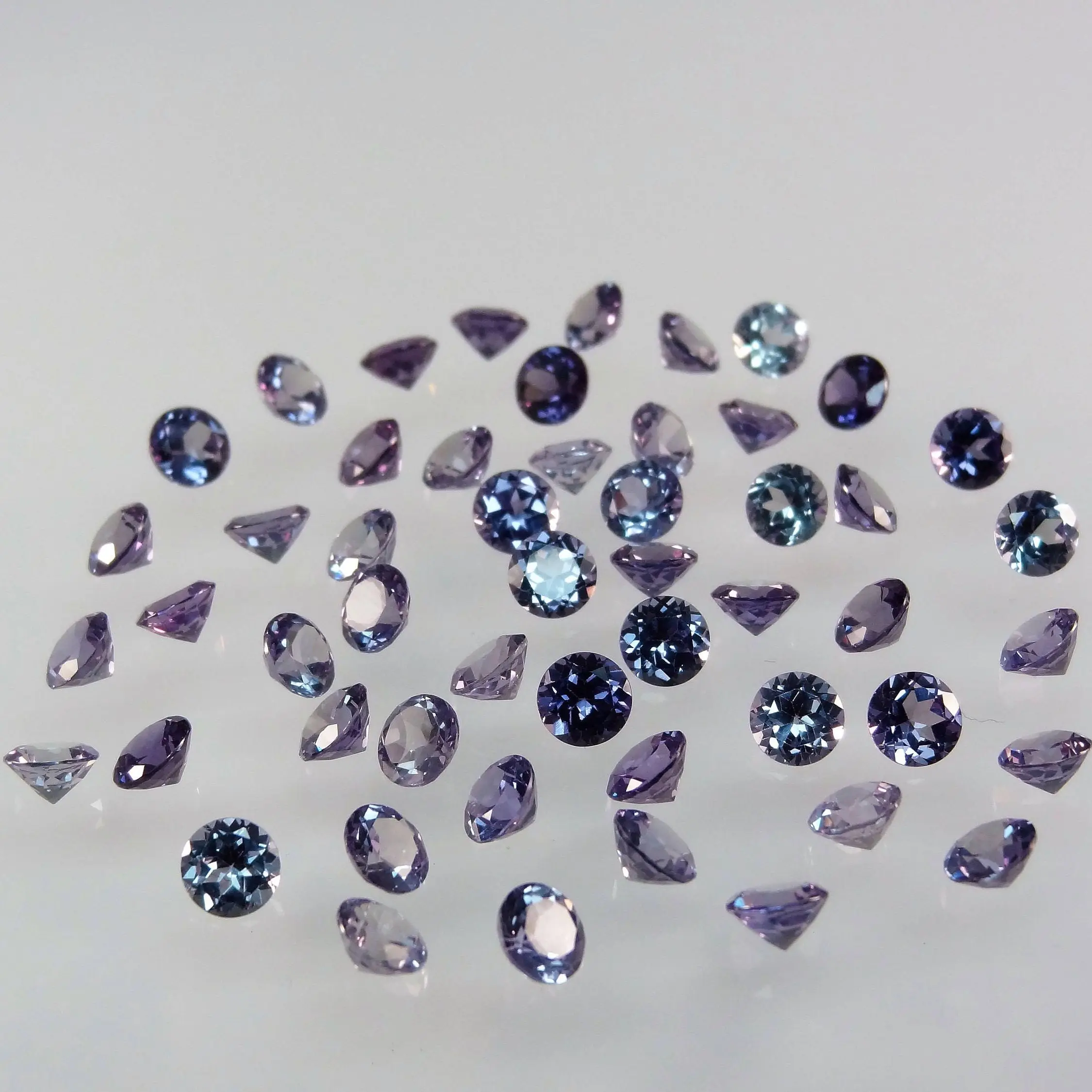 Color Change Russian Lab Alexandrite Synthetic Corundum Round Cut Shape SIZE CHOICE Loose Stones(1.0mm-10mm ) 5