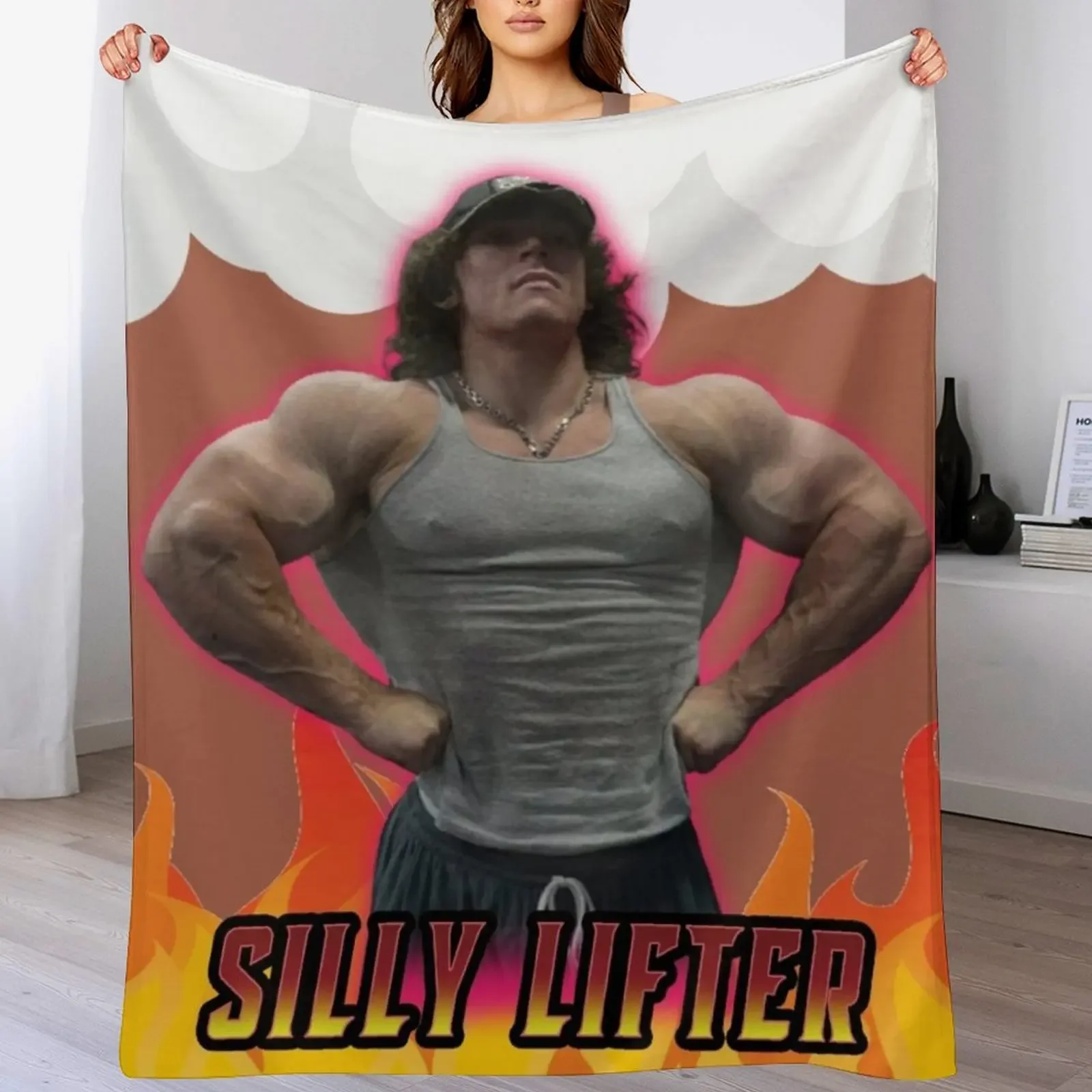 

silly lifter sam sulek Throw Blanket Bed Travel Sofa Blankets