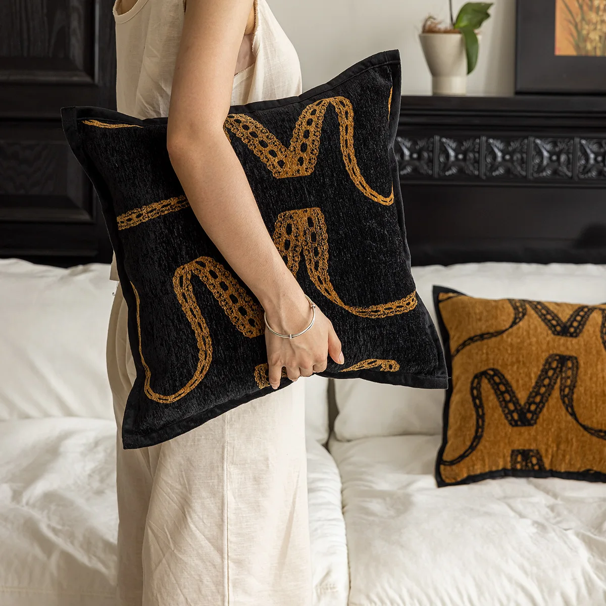 New Classical Style Cushion Cover Fall Home Decor Living Room Throw Pillow Cover 45x45cm Sofa Bed Chinese Model Room Decoration