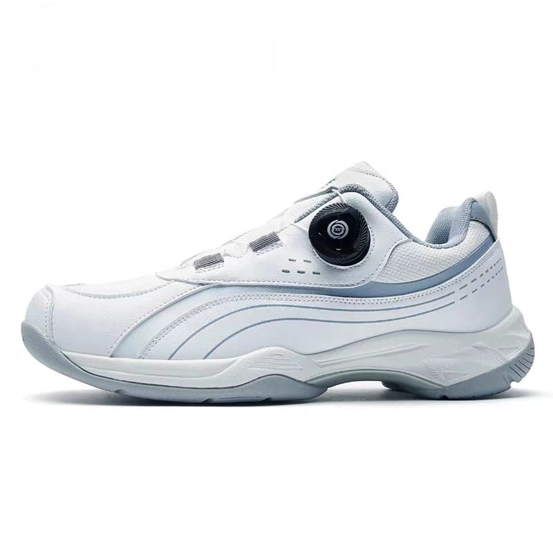 

2026 High Quality Indoor Court Shoes Couples Rotating Buckle Badminton Sneakers For Unisex Professional Table Tennis Shoe Mens W