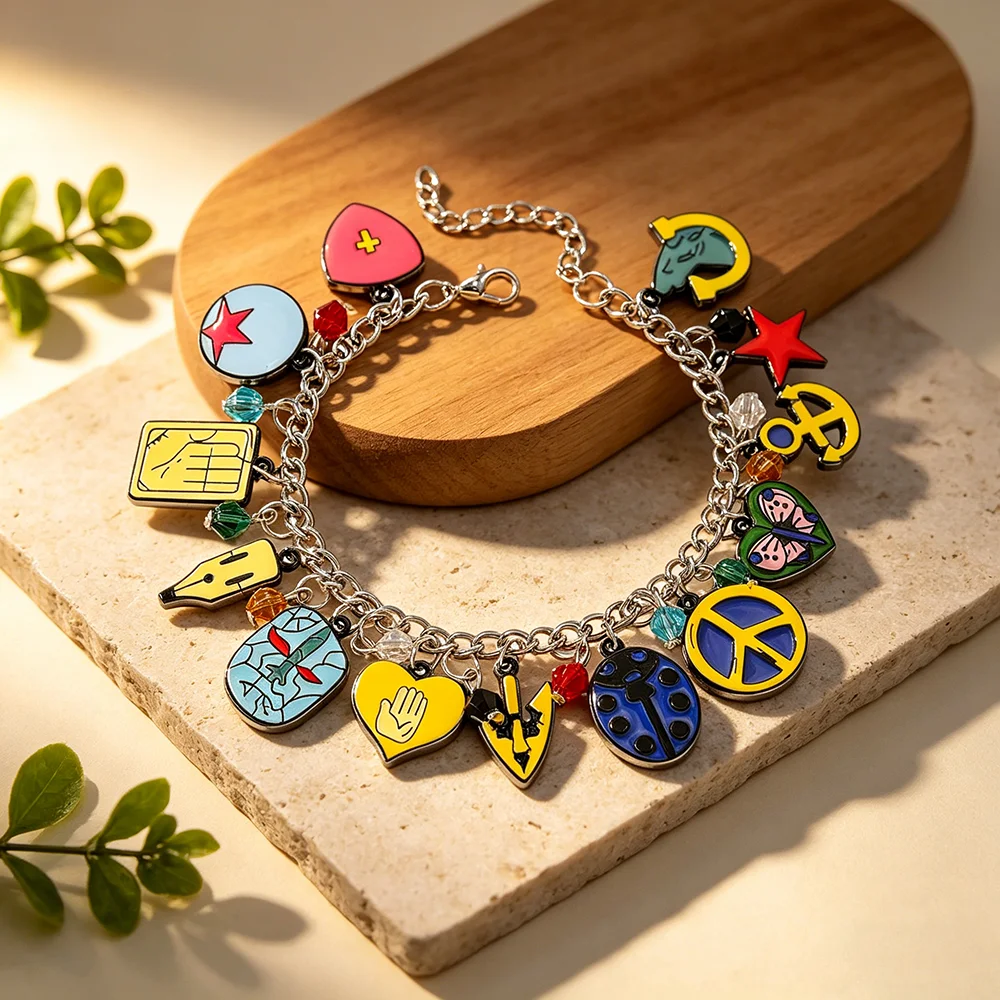 JoJos Bizarre Adventure Japanese Bracelet Cosplay Prop Unisex Jewelry Accessory Fan Gift