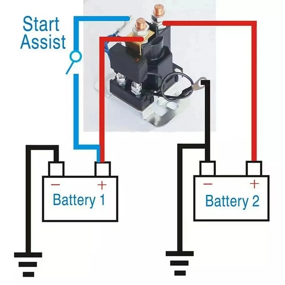 500A Auto Starter Solenoid Car Relay 12V 24V Terminal Car Starter Power Switch Dual Battery Isolator Auto Start Contactor