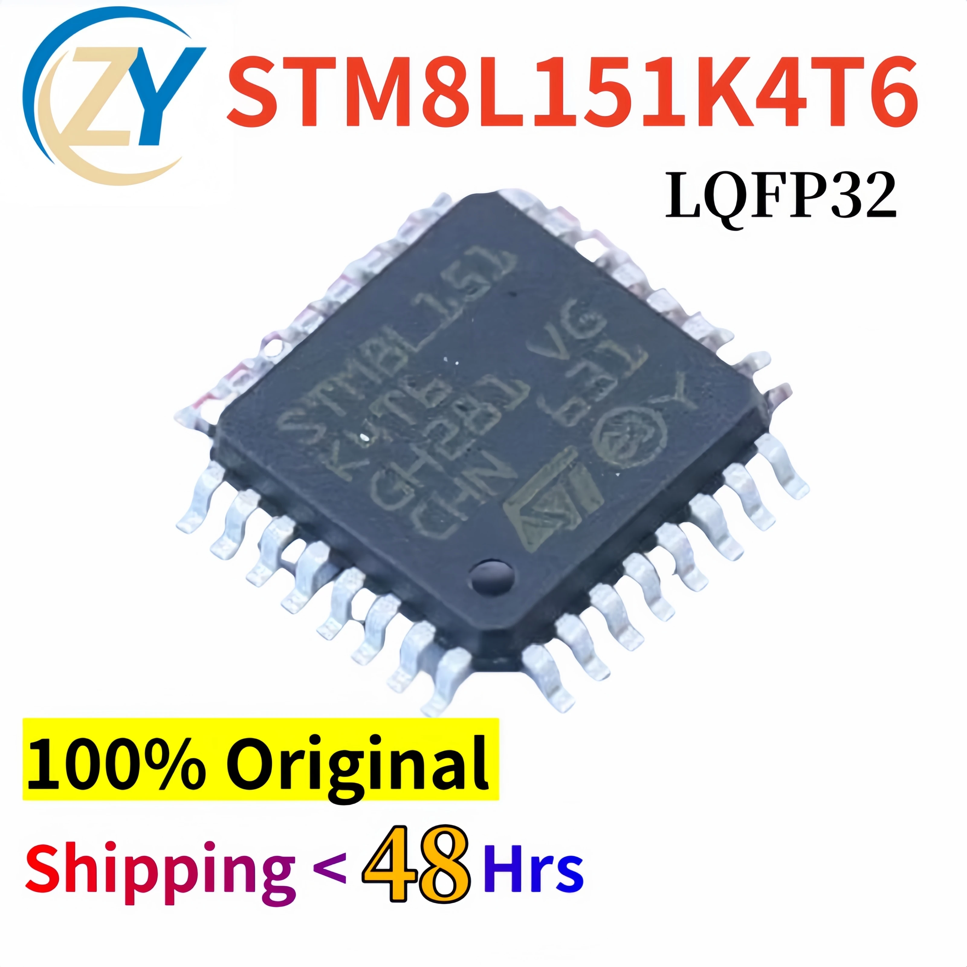 (2pcs) STM8L151K4T6 8-Bit MCU STM8L151 LQFP32 16KB Flash 100% Original & In Stock