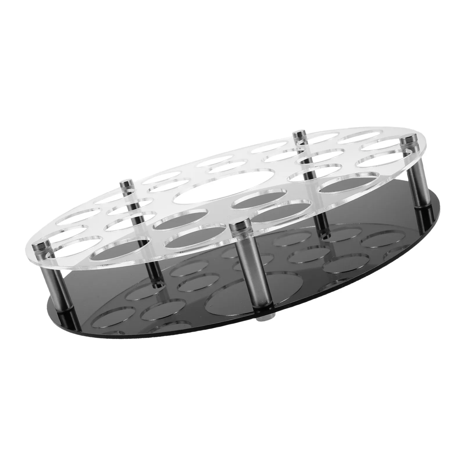 

Acrylic Shot Glass Holder Tray 25 Holes Central Bottle Slot Large Capacity Compact Design for Bar Home Party Kitchen Patio