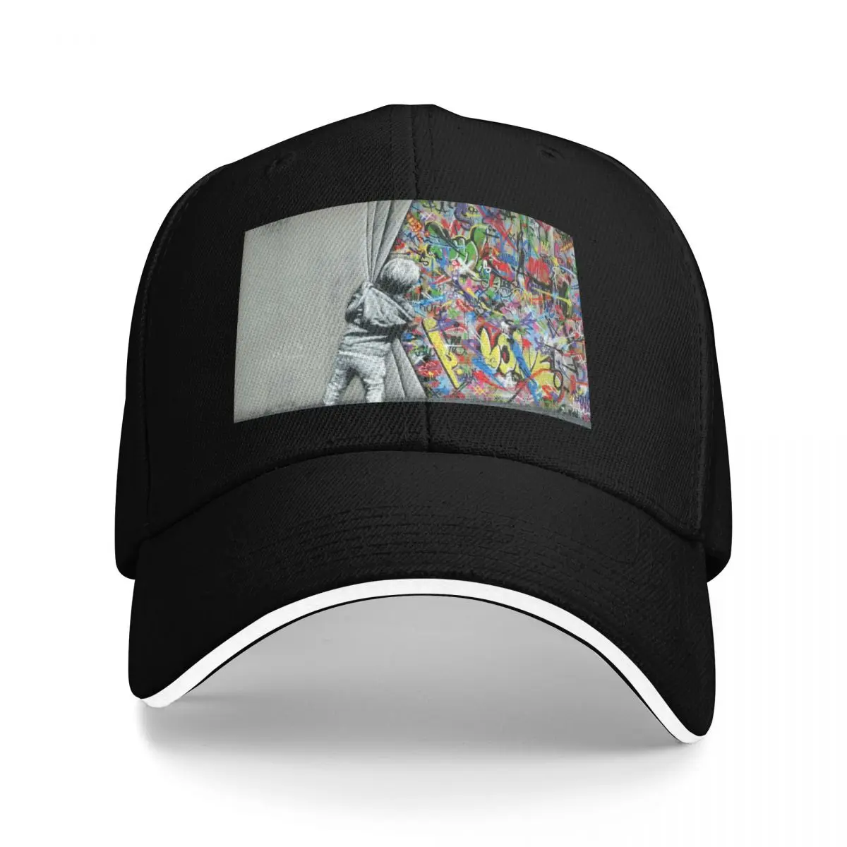 Behind the Curtain - Martin Whatson (Wynwood Walls Edition) Miami Baseball Cap Icon beach hat Men's Hats Women's