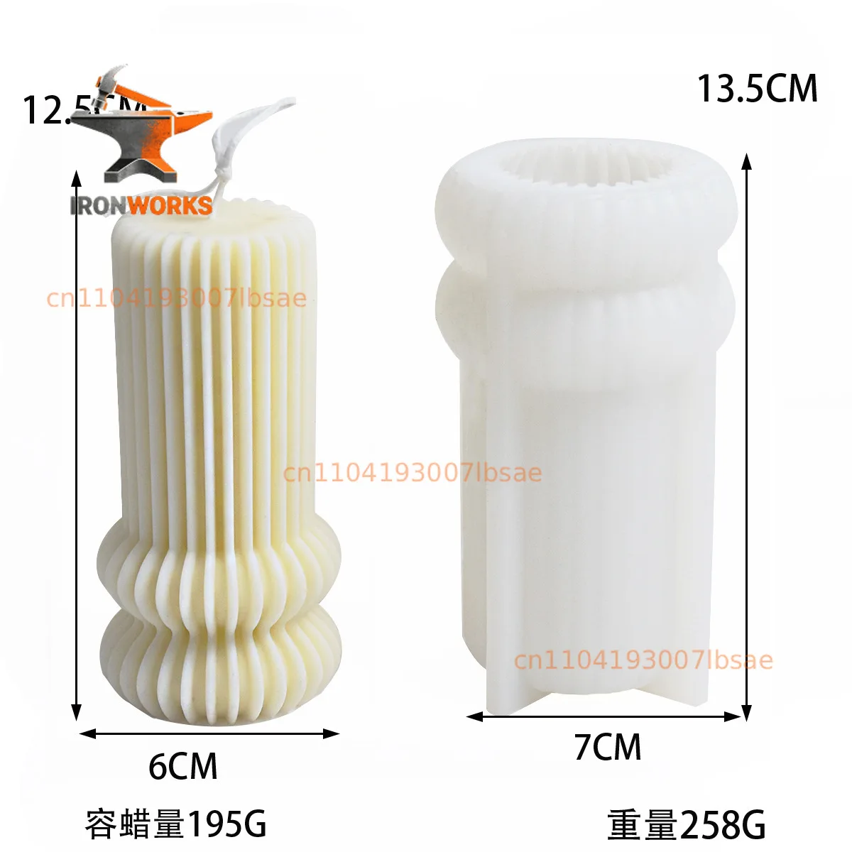 Design striped column scented candle gypsum silicone mold DIY premium diffuser stone desktop jewelry