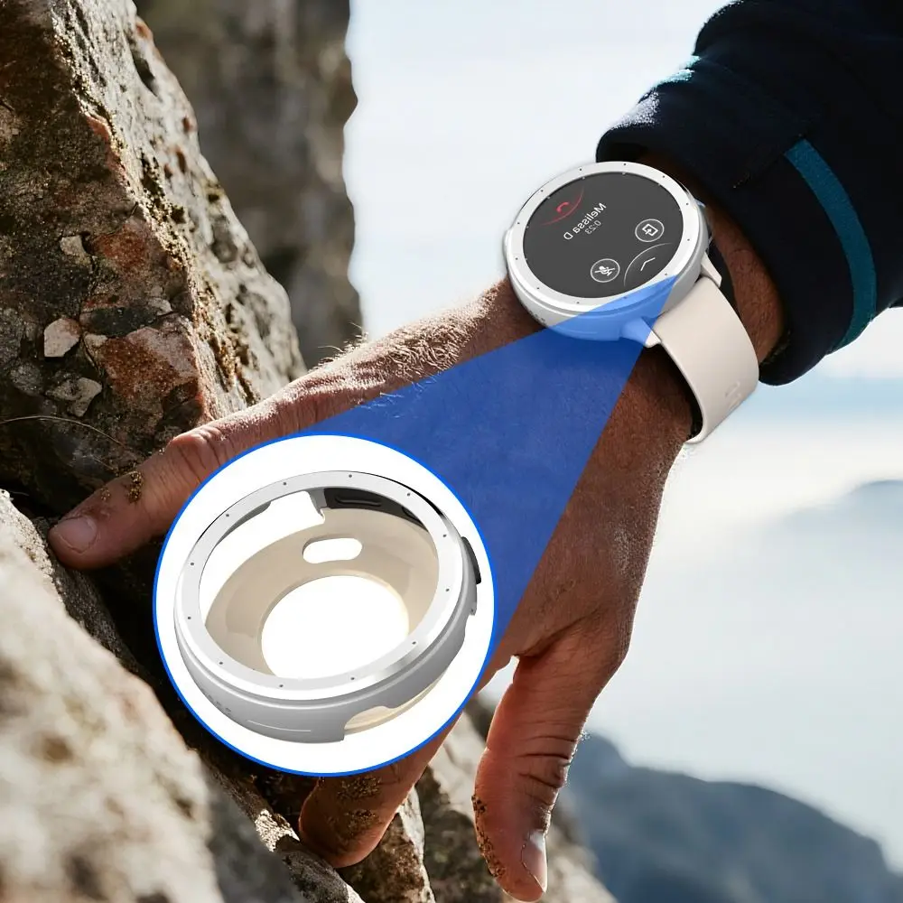 استبدال إطار الساعة المعدنية الواقية للصدمات ووتش شل المضادة للخدش حامي الشاشة ل Garmin Venu 3S 41MM