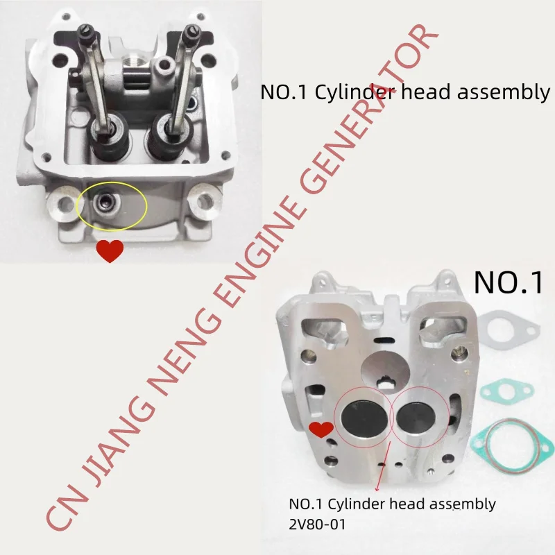 KIPOR KM2V80 CYLINDER HEAD ASSEMBLY KIPOR GENERATOR KDE12EA3 KDE12STA3 KDE12EA KDE12STA KM2V80 CYLINDER HEAD ASSEMBLY