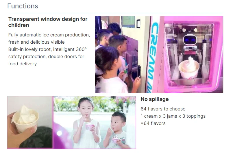 تخصيص سعة كبيرة الطابق الدائمة آلة بيع الآيس كريم الناعمة مصنع التلقائي أسعار الحليب بالجملة الأعمال جاهزة #3