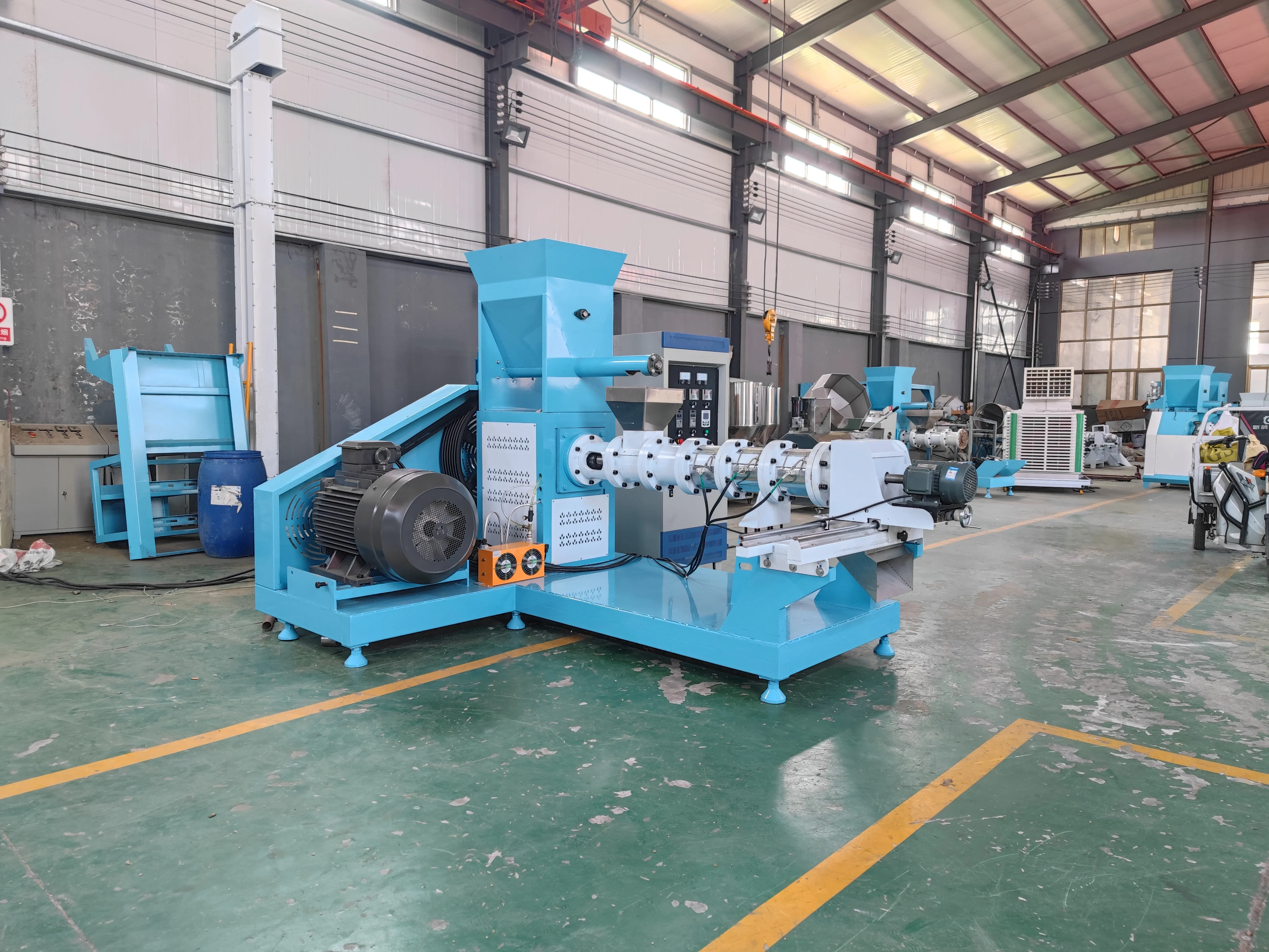 Extruder fish feed making machine fish food processing equipment extruder machine pet food used floating fish feed machine