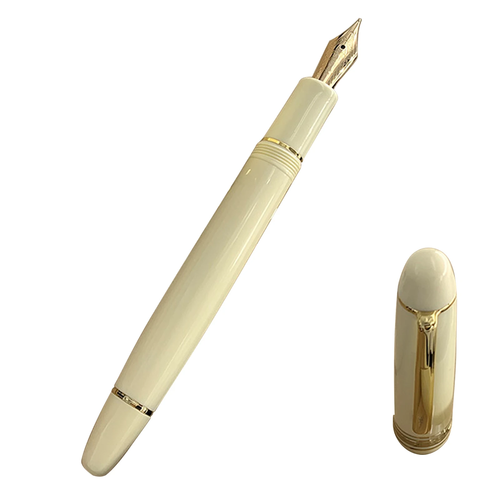 2021 ivory Yong Sheng 628 Screw Resin Fountain Pen #26 14K Solid Gold EF/F Nib Stationery Office school Writing pens