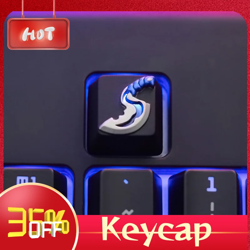 

Keystone Keycaps 1 PCS DOTA2 Immortal Shield Keycap Zinc Aluminum Alloy Christmas Birthday Gift for Cherry MX axis R4 Height