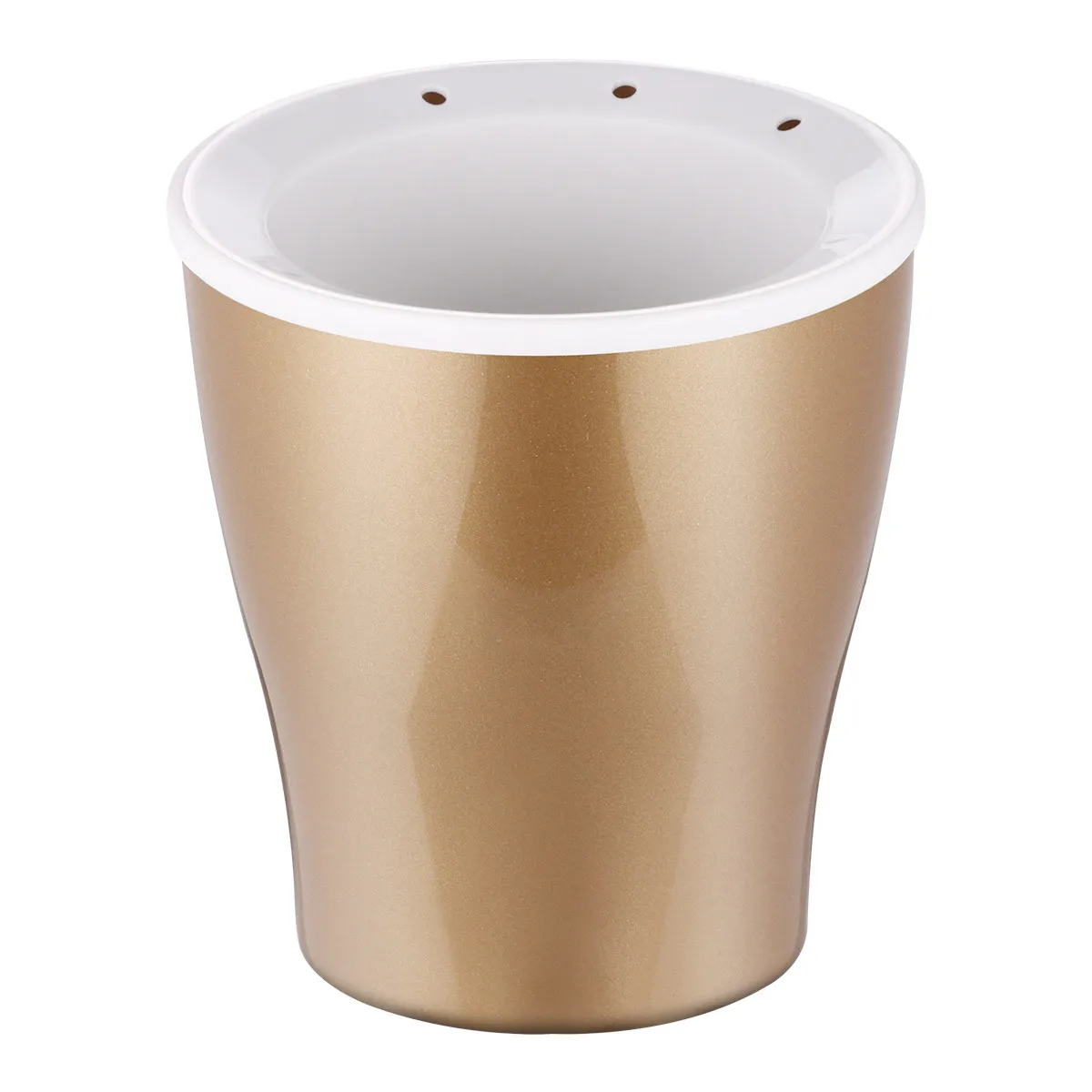 

2 шт. пластиковых самополивающихся кашпо золотистого цвета среднего размера, термостойкие горшки для цветов, для дома и сада, для суккулентов, держатели для растений