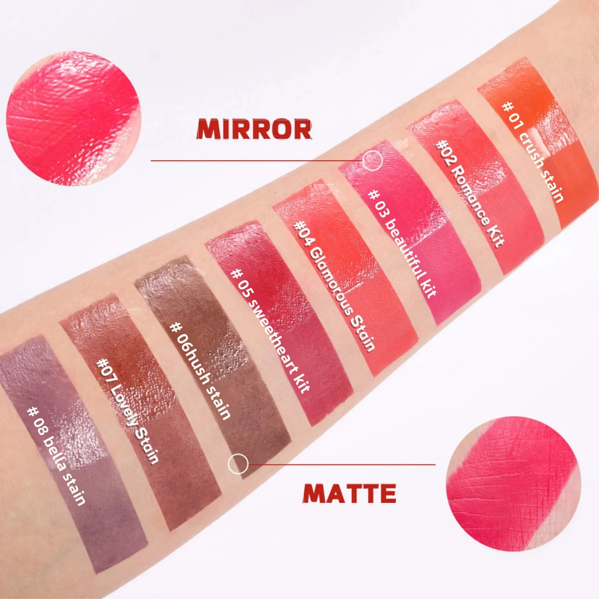 HANDAIYAN Transfer Proof Matte Lipstick Moisturizing Long Wear Peel Off Lip Gloss Waterproof 2in1 Lip Stain for Girls
