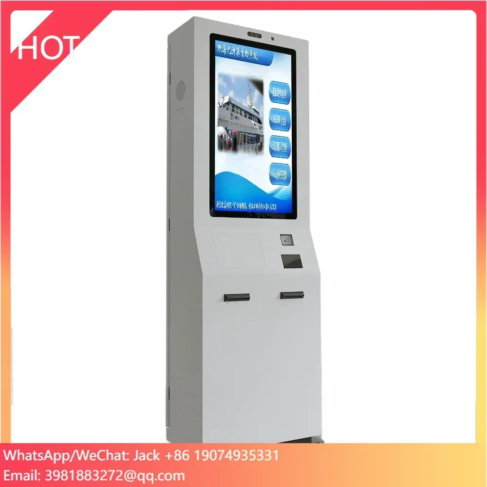 Crtly Hot Sale Outdoor Parking Lot Ticket Machine Mount 32 Inch Multi-function Ticket Vending 24/7 Kiosk