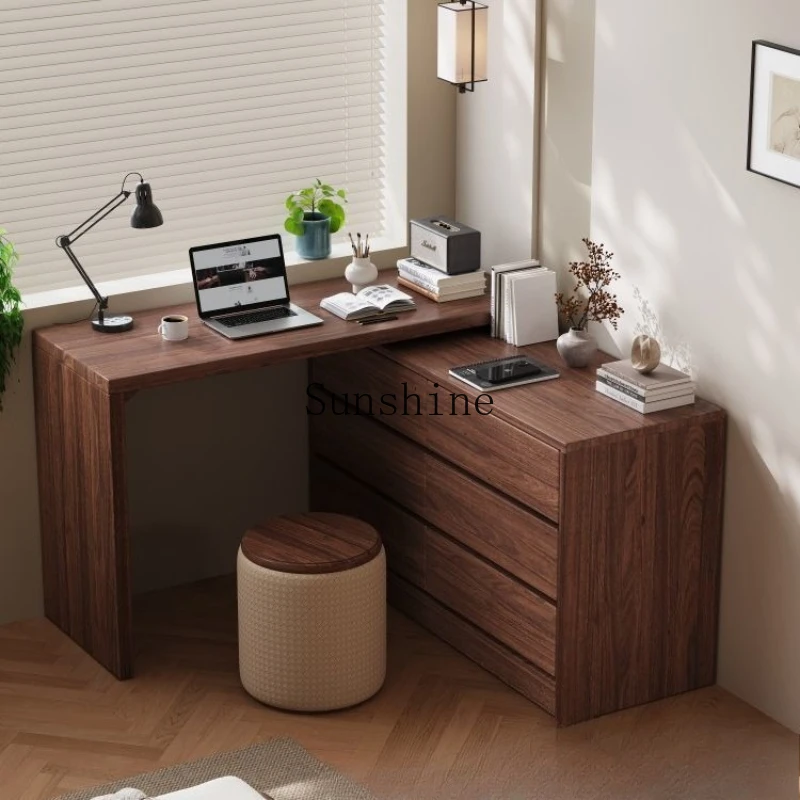 All solid wood dresser bedroom modern simple bedside storage makeup table