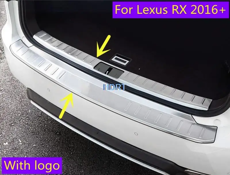 

Stainless Steel Interior and Exterior Silver Rear Bumper Protector Trunk Lid cover For Lexus RX 2016 2017 2018 2019 Car Styling