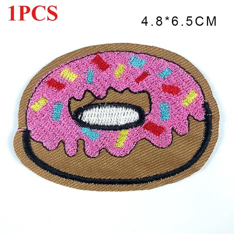 Cartoon Food Adhesive Ramen Egg Donut Lollipop Biscuits Clothing Embroidery Patch Sticker