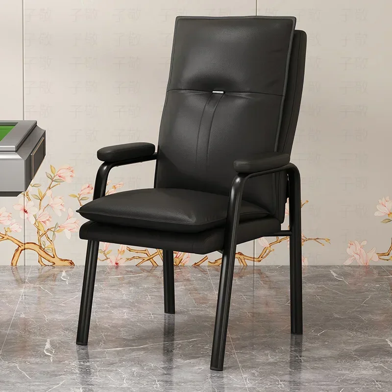Exquisite Multi-functional Mahjong Chair Thickened Office Chair Comfortable Sedentary High Backrest Conference Chair Tea House