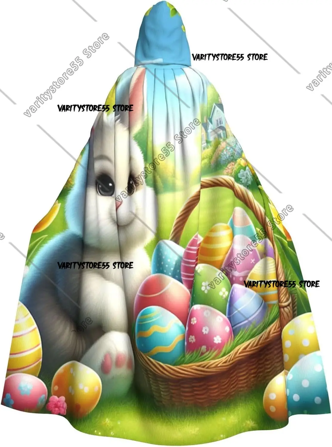 

Милые пасхальные кроличьи яйца для взрослых, накидка с капюшоном ведьмы, костюм на Хэллоуин, плащ с капюшоном