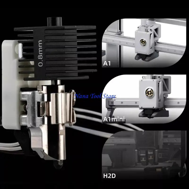 31GJ Upgraded P2S Hot End Heating Assembly for P2S 3D Printer With Ceramic Zirconia Insulator and Easy Installation