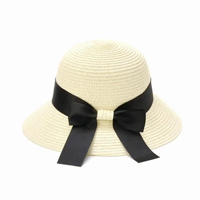 2pcs Summer Sun Protection Hat for Mother&Kid Travel Sunscreen Sun Hat Straw Hat Children\'s Korean Version Girls Beach Dome Hat