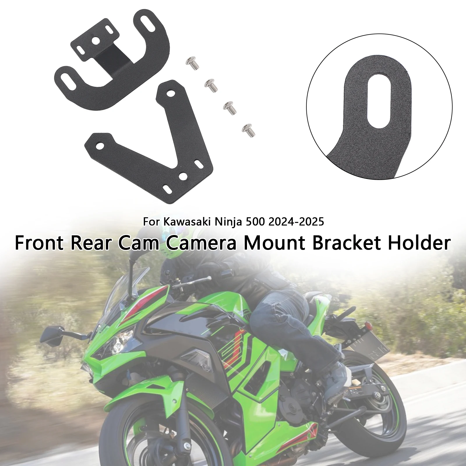 

Topteng Front Rear Cam Camera Mount Bracket Holder For Kawasaki Ninja 500 2024-2025