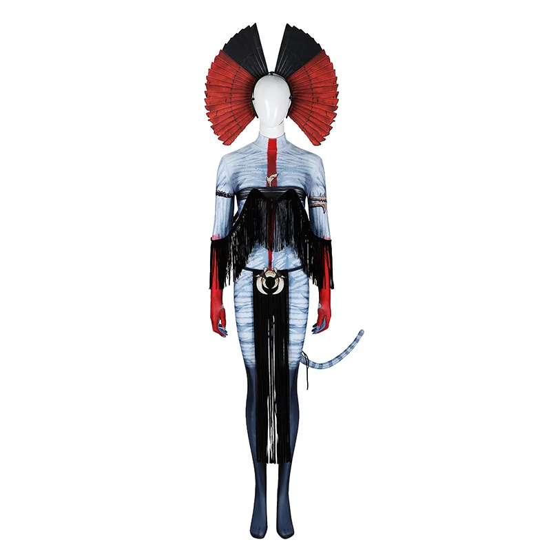 

Anime Avatar 3 Cosplay Costume Fire and Ash Navi Neytiri Women Polyester Jumpsuit Halloween Bodysuit Performance Disguise Suit