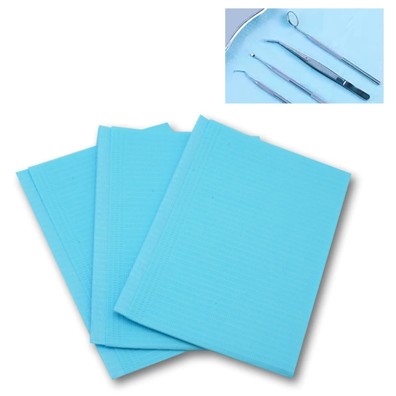 

125Pcs Dentist Paper Scarf Dental Bibs Disposable Tattoo Clean Pad Table Covers Clean Pad Dental Piercing Bibs