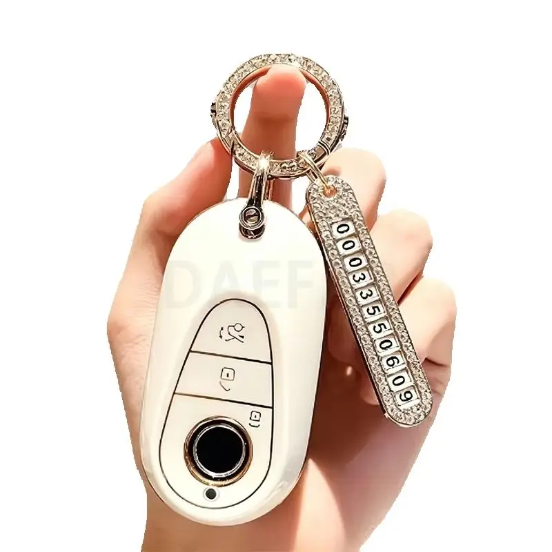 For Mercedes Benz W204 W205 W206 W212 W213 W221 W222 W223 W463 A C E S Class GLA GLE GLC GLK GLS TPU Car Key Case Cover Shell