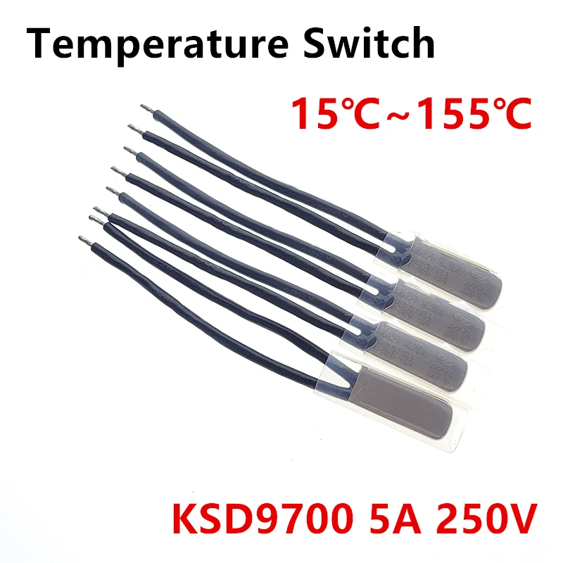 

KSD9700 5A 250V 15C 25C 35C 45C 55C 65C 75C 85C 95C 105C 115C 155C NO NC Thermostat Thermal Protector fuses Temperature Switch