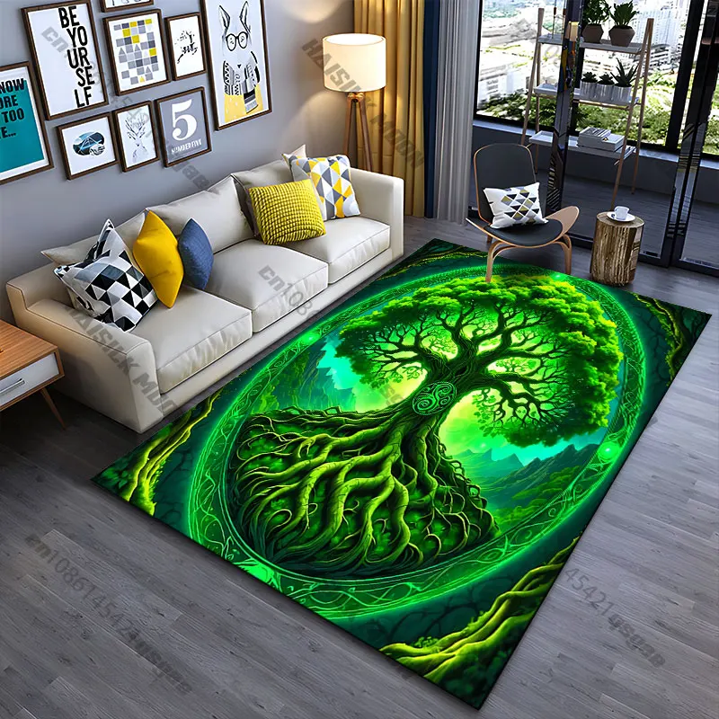 Tapis mystique Arbre de Vie, tapis de yoga, tapis de salon, tapis de jeu, tapis d'éveil pour enfants, paillasson, tapis décoratif