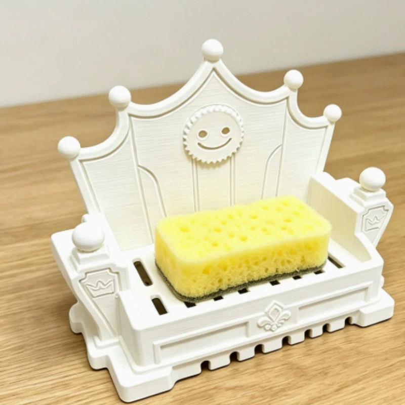Mini Sofa Throne Suitable for Bathroom &Kitchen- Vintage Draining Storage Tray with Hollow Drainage System,Mini Soap Dish Holder