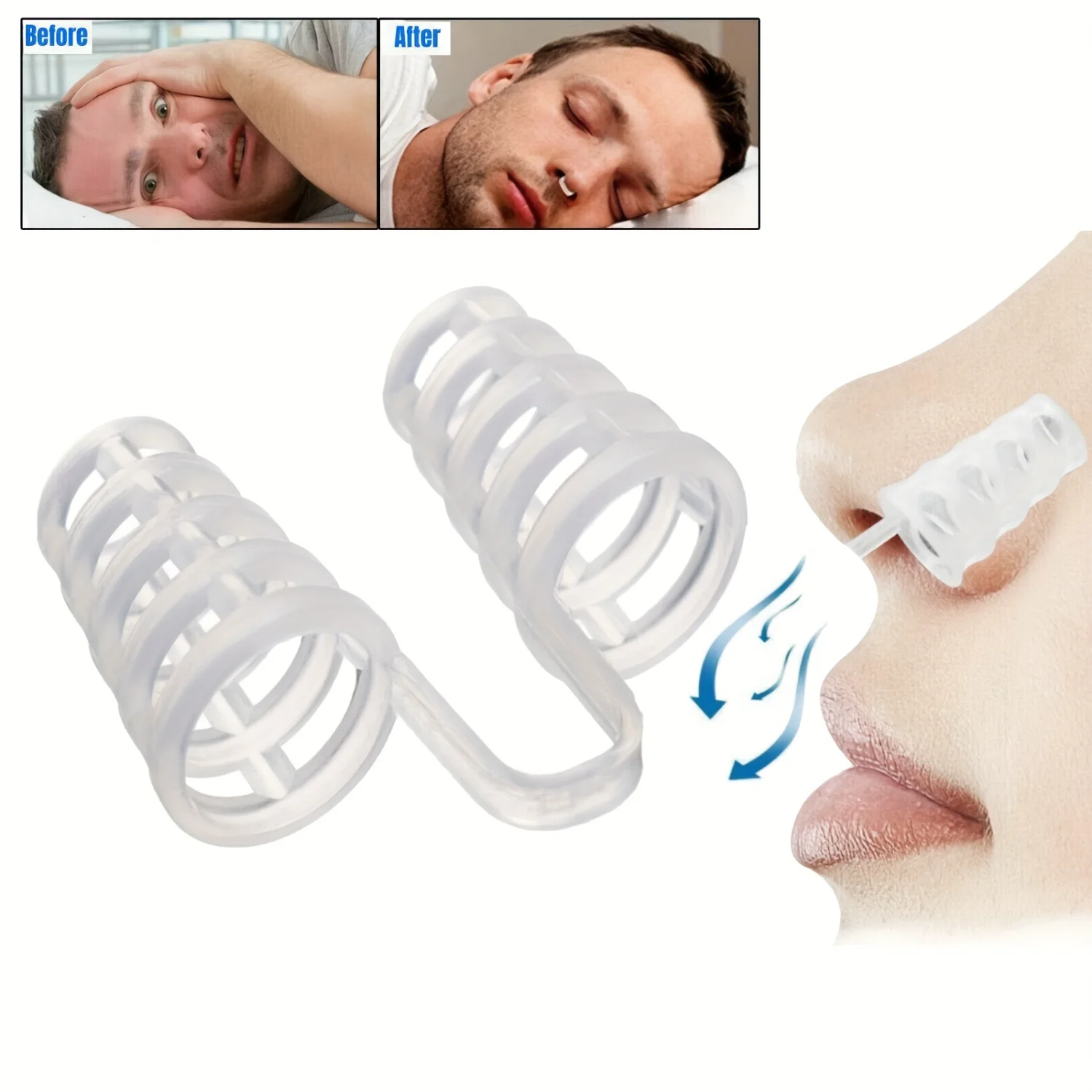 1/5/10pcs Stop Snoring Device, Stop Snoring Nostril Clip, Anti Apnea Nasal Dilator, For Better Sleep