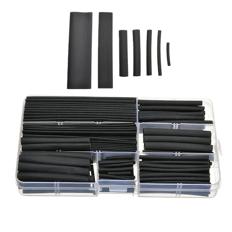 150 قطعة مجموعة أنابيب الانكماش الحراري أكمام عازلة من البولي أوليفين بأحجام متنوعة لإصلاح الأسلاك الكهربائية للسيارات الإلكترونية