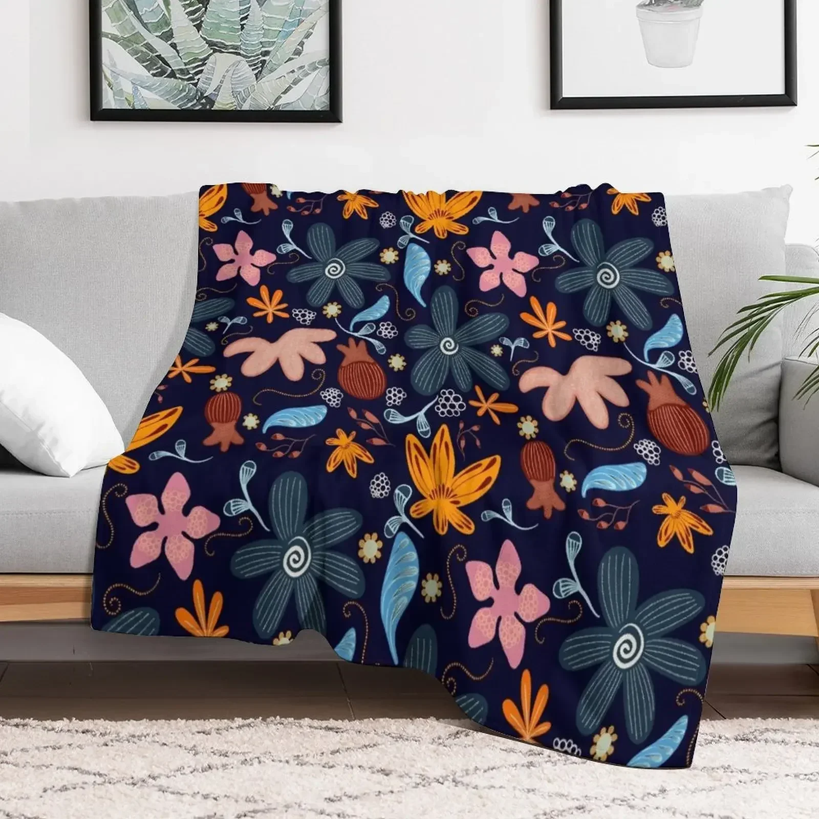 

Night Time Stroll Throw Blanket Loose Camping For Decorative Sofa Blankets